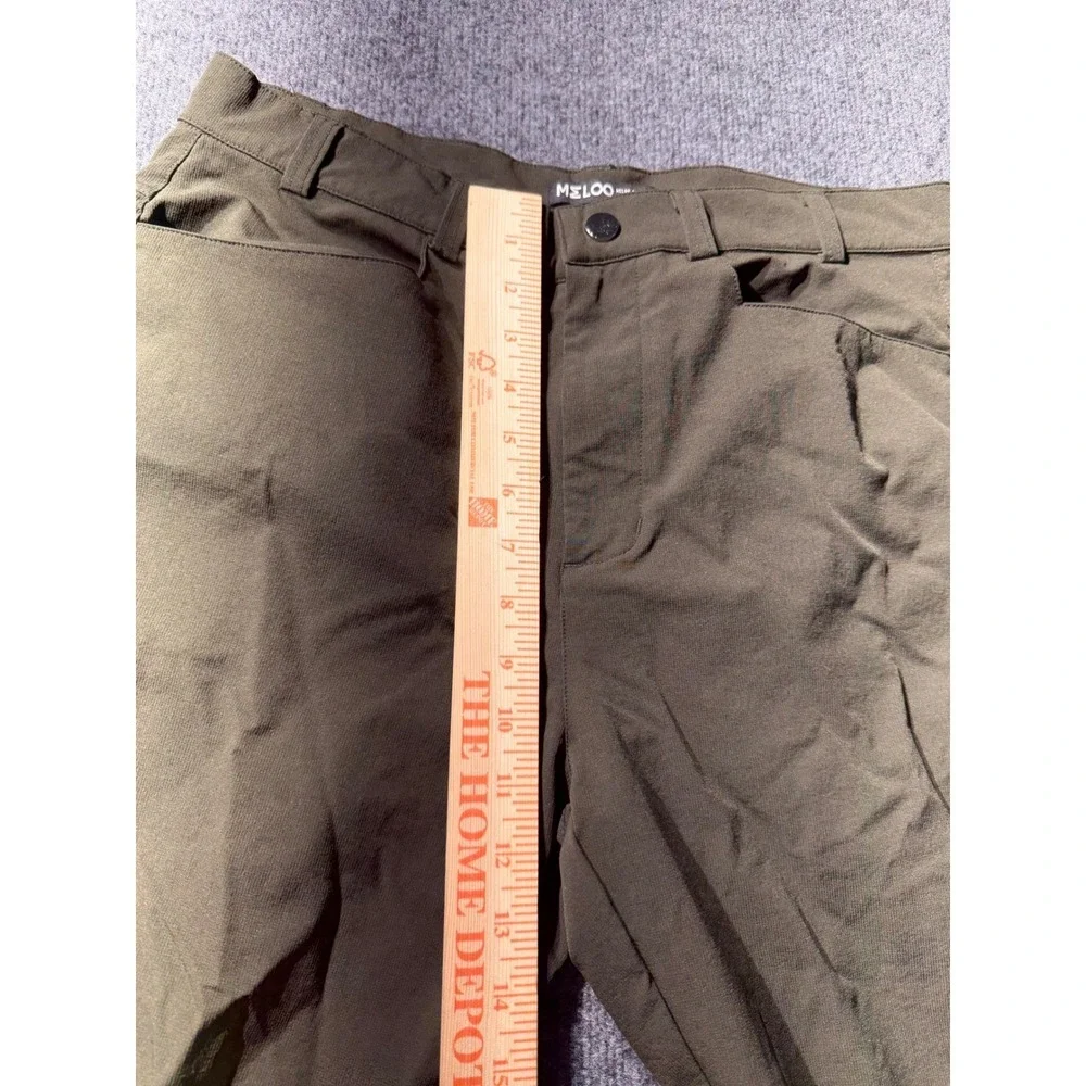 Meloo Sport Mens Hiking Pants Olive Green Size M Technical Travel Trousers